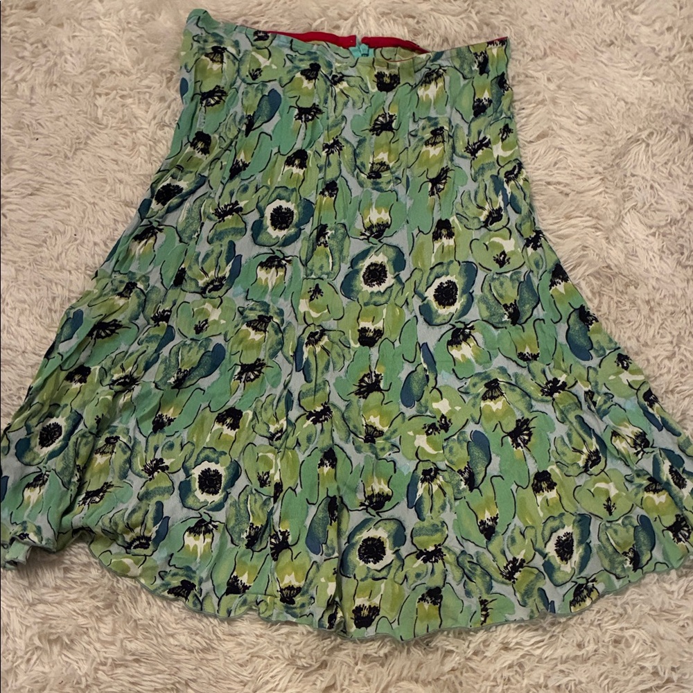 Floral Green Skirt